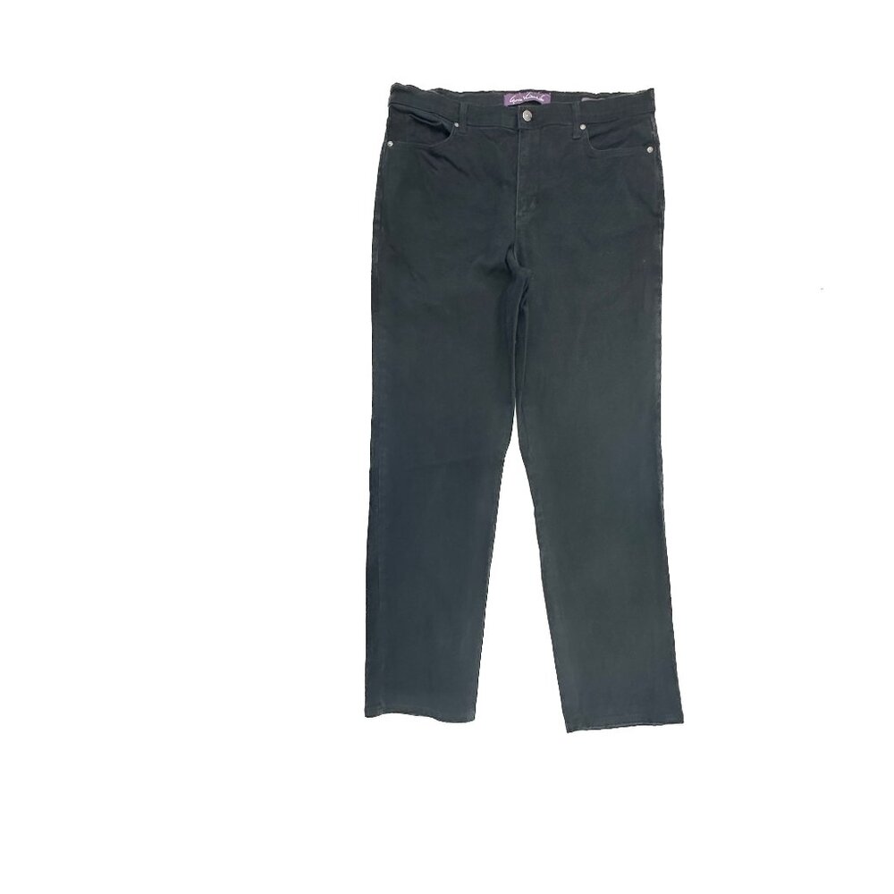 Gloria Vanderbilt Amanda Straight Leg‎ Women's size 14 Black Denim Jeans